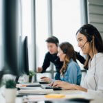 Call center agents in office in the Philippines