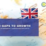 UK flag pinned on European map for outsourcing growth