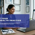 Healthcare professional using a virtual assistant to manage telehealth appointments and patient scheduling.