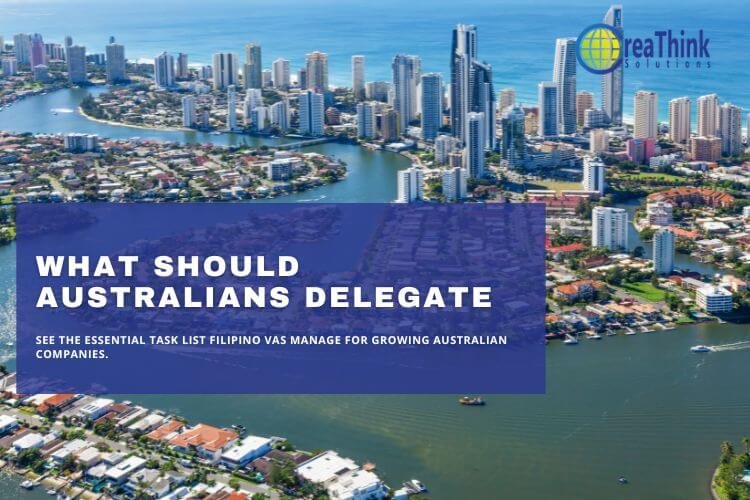 Image depicting a list of tasks Australians should consider delegating for better efficiency and productivity.