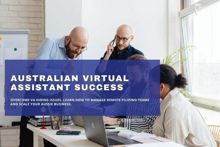 A professional team brainstorming in an office to achieve Australian virtual assistant success.