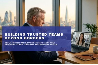 UK business executive meeting with a Filipino remote employee via video call to build an offshore team.