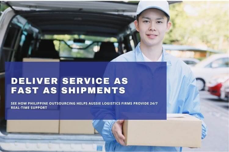 Courier delivering package from van