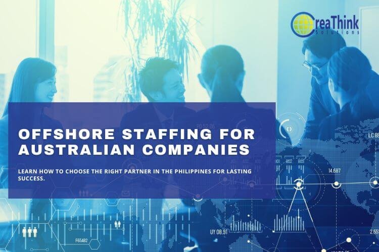 Image depicting offshore staffing solutions tailored for Australian companies, showcasing diverse professionals collaborating online.