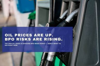 Fuel pump close-up representing rising oil prices and operational risks for BPO companies