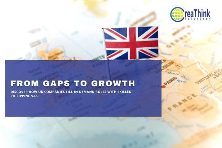 UK flag pinned on European map for outsourcing growth