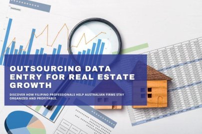 Visual representation of outsourcing data entry to support growth in the real estate sector.